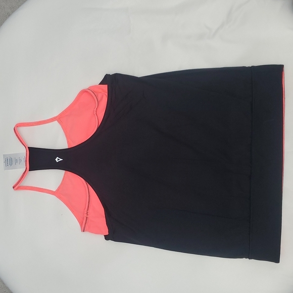 Ivviva/lululemon athletica size 14 black and coral tank - Picture 2 of 6